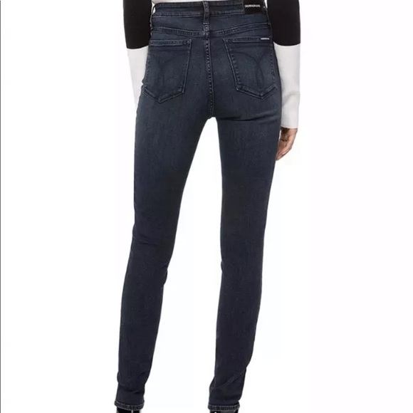 Calvin Klein High Rise Skinny Fit Jean - Blue - Picture 2 of 2